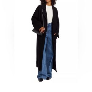 NWT Totême Oversized Wool Rib Knot Cardigan Coat Black XS $980